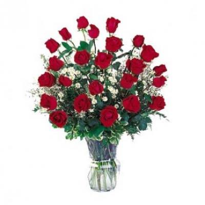 Red Roses Vase Arrangement