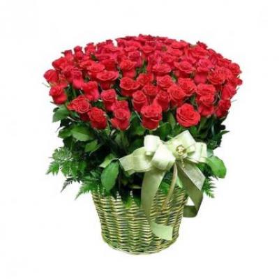 Red Roses Big Basket