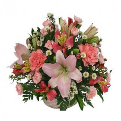 Pink Flower Basket