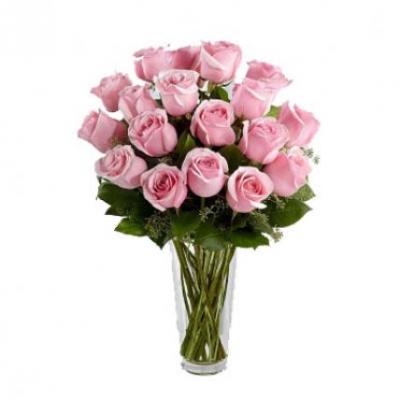 Pink Roses Vase