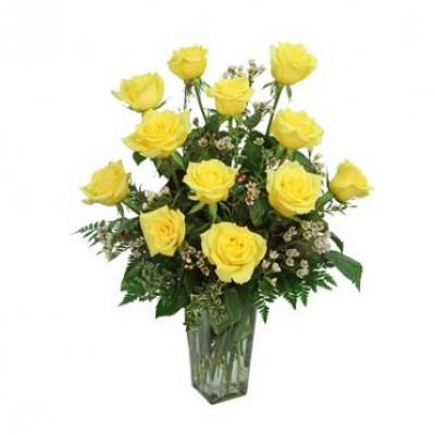 Yellow Roses Vase