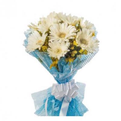 White Gerbera Bouquet