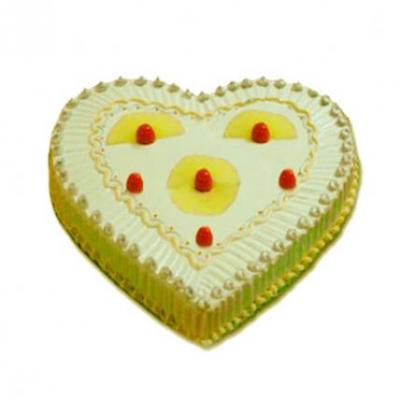 Heart Shape Pineapple Cake