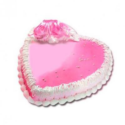 Heart Shape Strawberry Cake