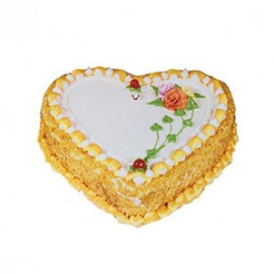 Heart Shape Butter Scotch Cake