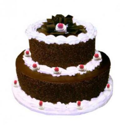 2 Tier Black Forest Cake