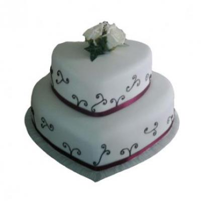 2 Tier Heart Shape Cake