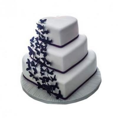 3 Tier Heart Shape Cake