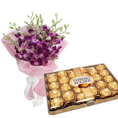 Orchids With Ferrero Rocher