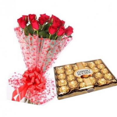 Ferrero With Red Roses