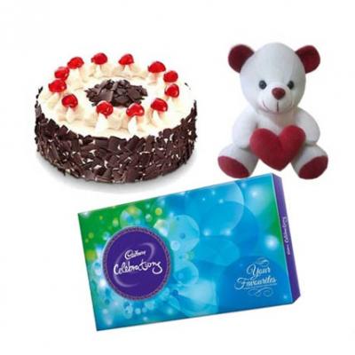 Cake, Chocolate With Teddy Cake, Chocolate With Teddy