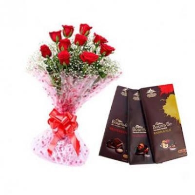 Red Roses With Bournville Red Roses With Bournville