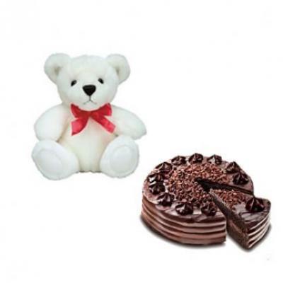 Teddy With Choco Chip Cake Teddy With Choco Chip Cake