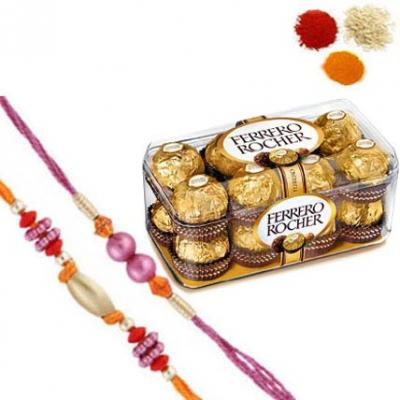 Rakhi With Ferrero Rocher Chocolate