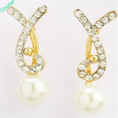 Pearl Diamond Earings- Earf91509