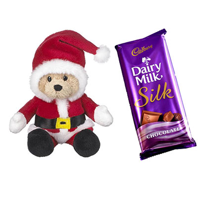 Santa Claus with Cadbury Dairy Milk Silk