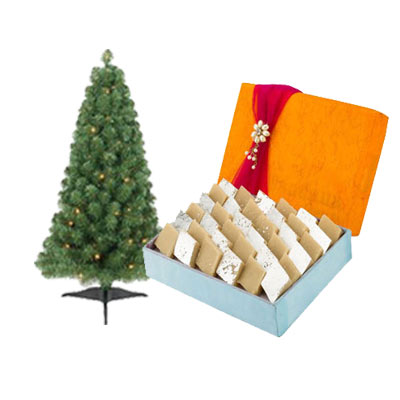 Christmas Tree With Kaju Katli Christmas Tree With Kaju Katli