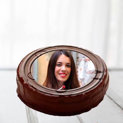 Chocolate Truffle Photo Cake Round Chocolate Truffle Photo Cake Round