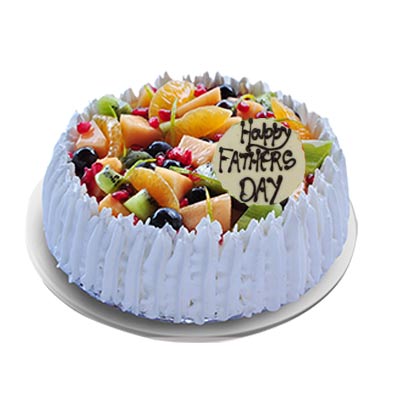 Happy Fathers Day Fresh Fruit Cake