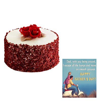 Fathers Day Red Velvet Cake Cake with Fathers Day Card Fathers Day Red Velvet Cake Cake with Fathers Day Card