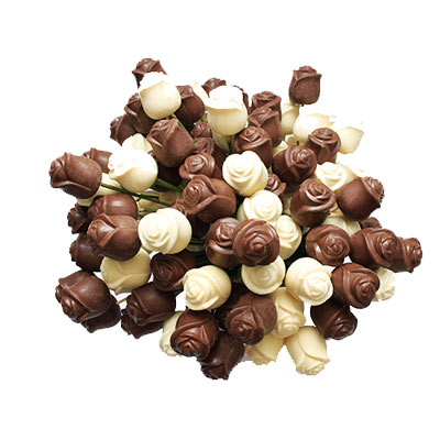 Milk and White Chocolate Roses Pack of 100 Milk and White Chocolate Roses Pack of 100