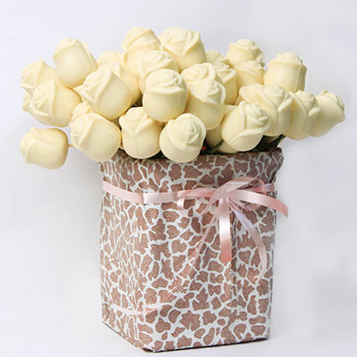White Chocolate Roses Pack of 50 White Chocolate Roses Pack of 50