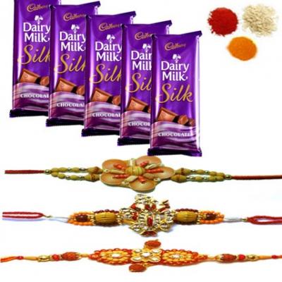 Rakhi with Dairy Milk Silk