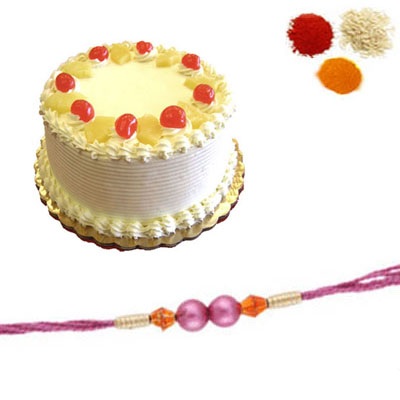 Rakhi with Pineapple Cake