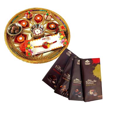 Rakhi Thali with Bournville Chocolates Rakhi Thali with Bournville Chocolates