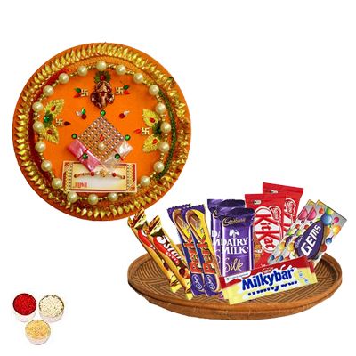 Rakhi Thali with Mixed Chocolates Hamper