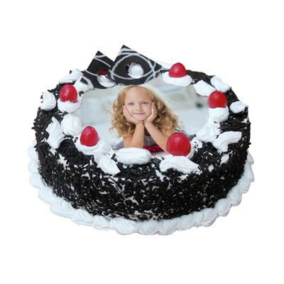 Black Forest Photo Cake Round