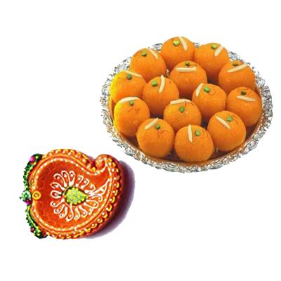 Diwali Diya with Sweets