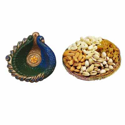 Mixed Dry Fruits With Diyas Mixed Dry Fruits With Diyas