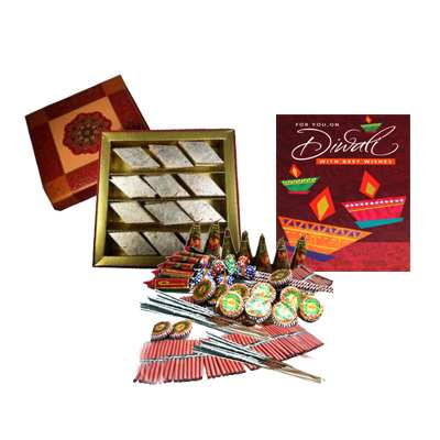 Diwali Crackers with Sweets Diwali Crackers with Sweets
