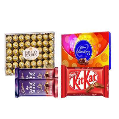 Ferrero Rocher, Cadbury Celebration, Kitkat & Dairy Milk Silk