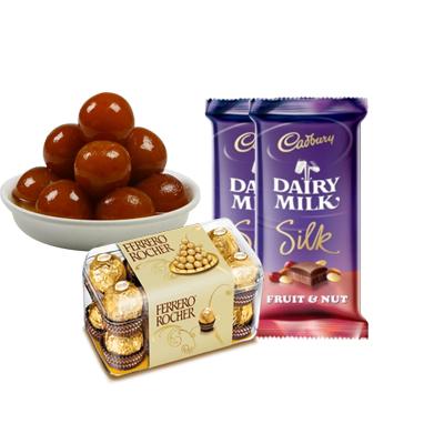 Gulab Jamun with Ferrero Rocher & Silk Gulab Jamun with Ferrero Rocher & Silk