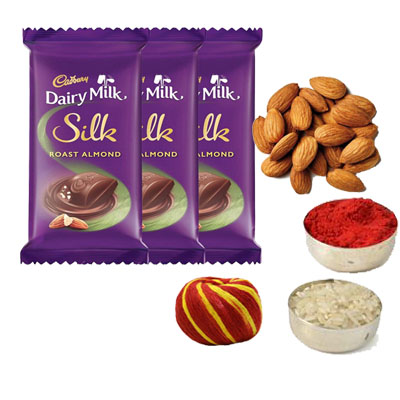 Dairy Milk with Almonds, Roli Chawal & Moli Dairy Milk with Almonds, Roli Chawal & Moli