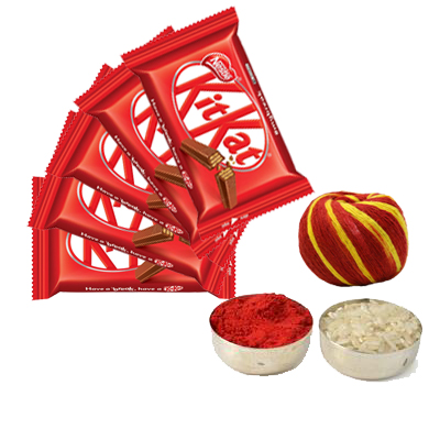 Kitkat with Roli Chawal & Moli Kitkat with Roli Chawal & Moli
