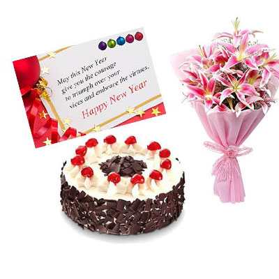 Lily, New Year Card & Black Forest Cake