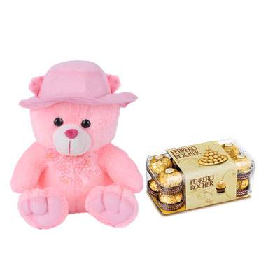 16 Inch Teddy with Ferrero Rocher