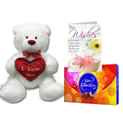 30 Inch Teddy with Celebration & Card 30 Inch Teddy with Celebration & Card