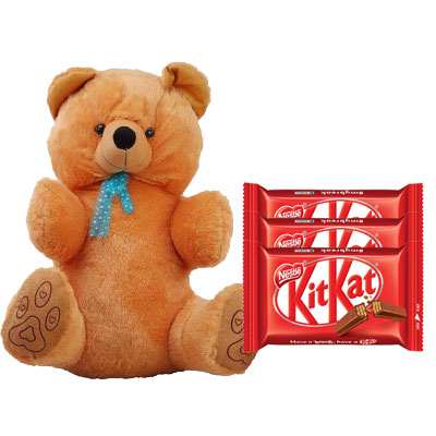 40 Inch Teddy with Kitkat