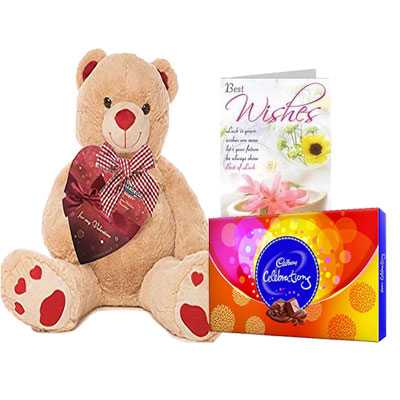 Big Teddy with Celebration & Greeting