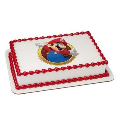 Mario Photo Cake Square