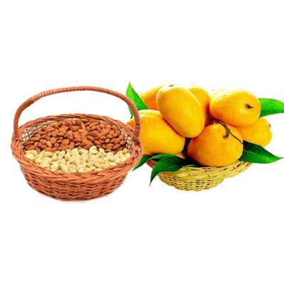 Almonds, Cashew & Mango Basket