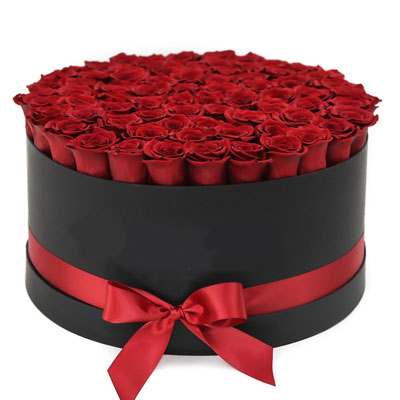 Red Roses Round Box