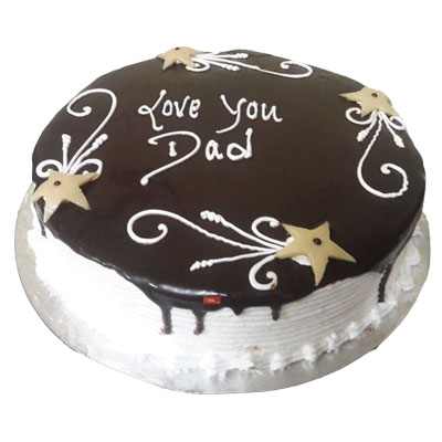 Love you Dad Choco Vanilla Cake