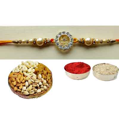 Swastik Rakhi With Mix Dry Fruits