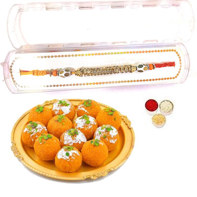 Precious Rakhi With Laddu Precious Rakhi With Laddu