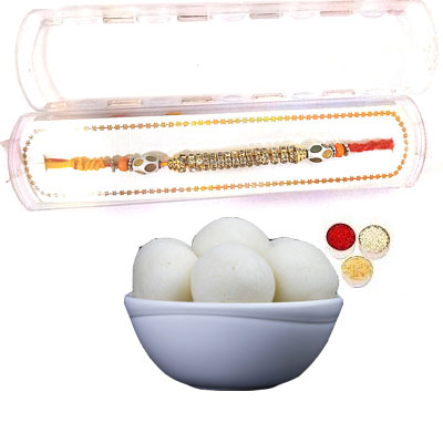 Precious Rakhi With Rasgulla